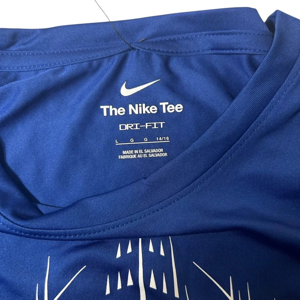 NEW Nike Dri-FIT NFL New York Giants Tee Shirt‎ Youth Size Large (14/16) Blue